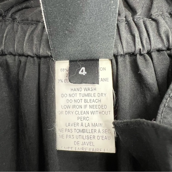 Zero + Maria Cornejo Black Ruffle Collar Button Down Blouse Shirt‎ - Picture 4 of 16